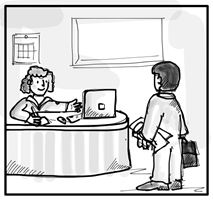 Zeichnerische Darstellung eines Service-Desks