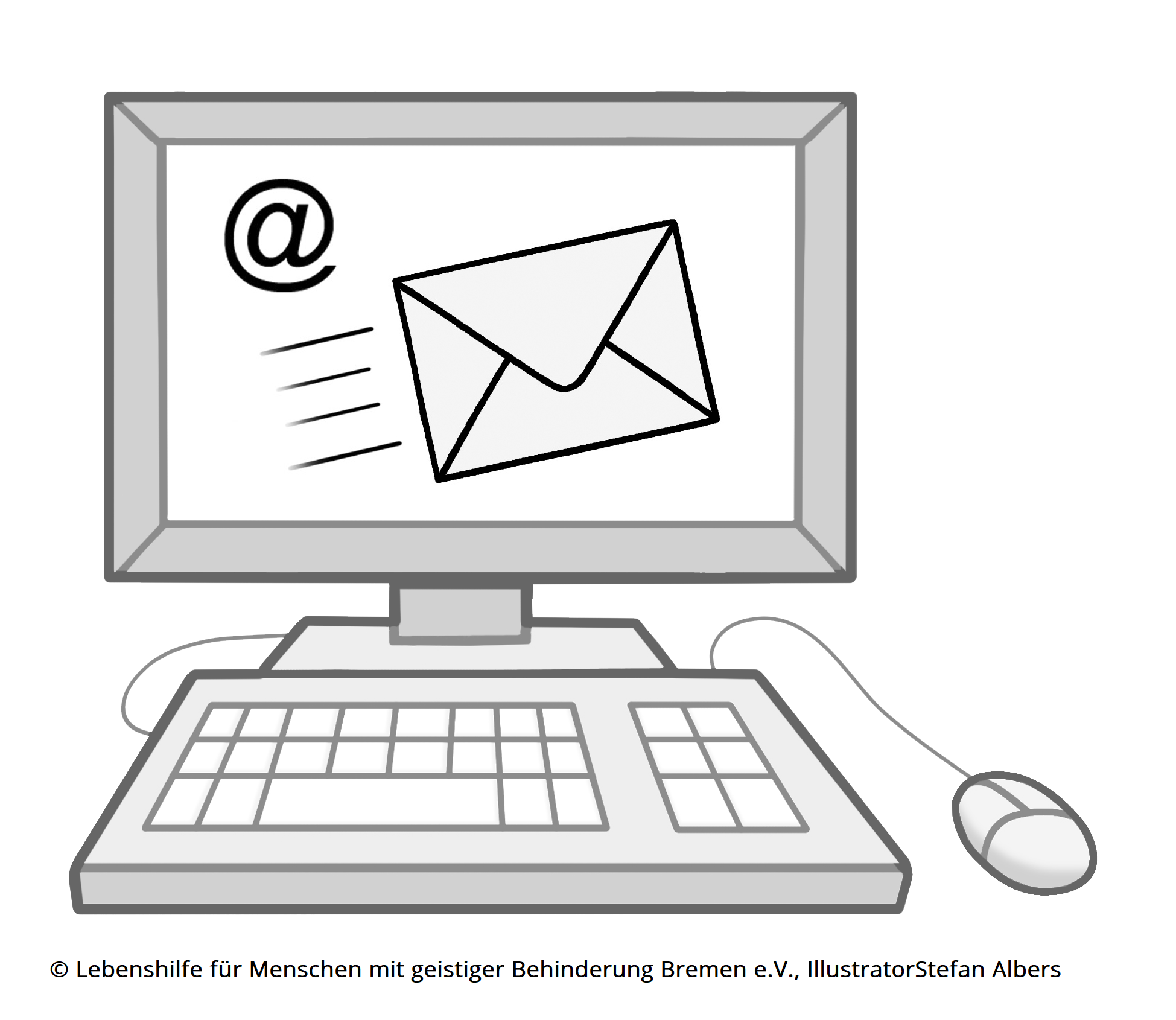 Computerbildschirm mit Email