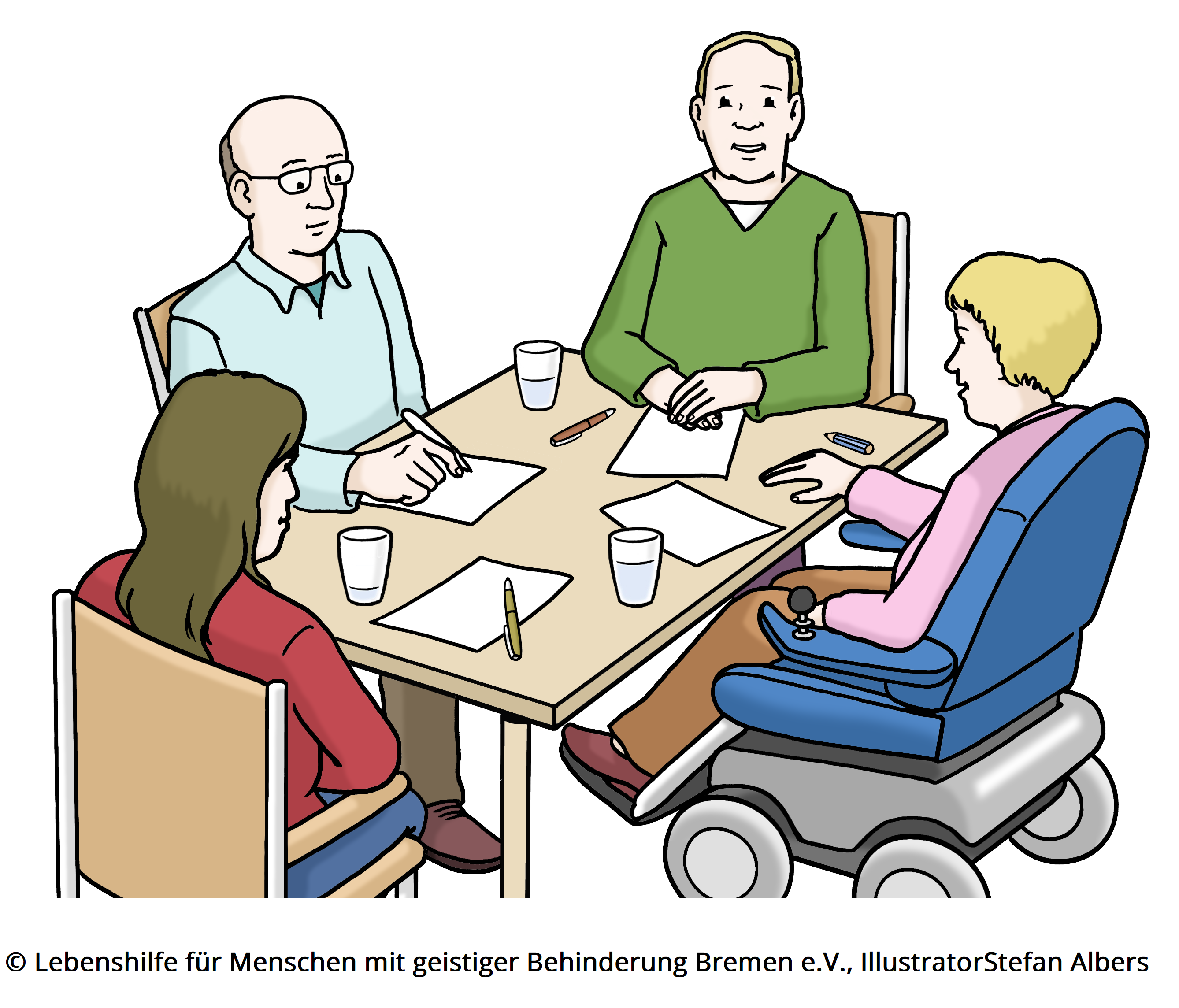 Gruppe in einem Gespräch